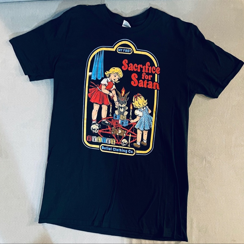 MY FIRST SACRIFICE FOR SATAN TEE SIZE MEDIUM